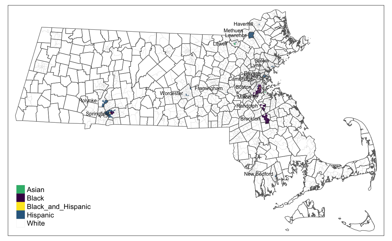 *Predominant group for all MA precincts*